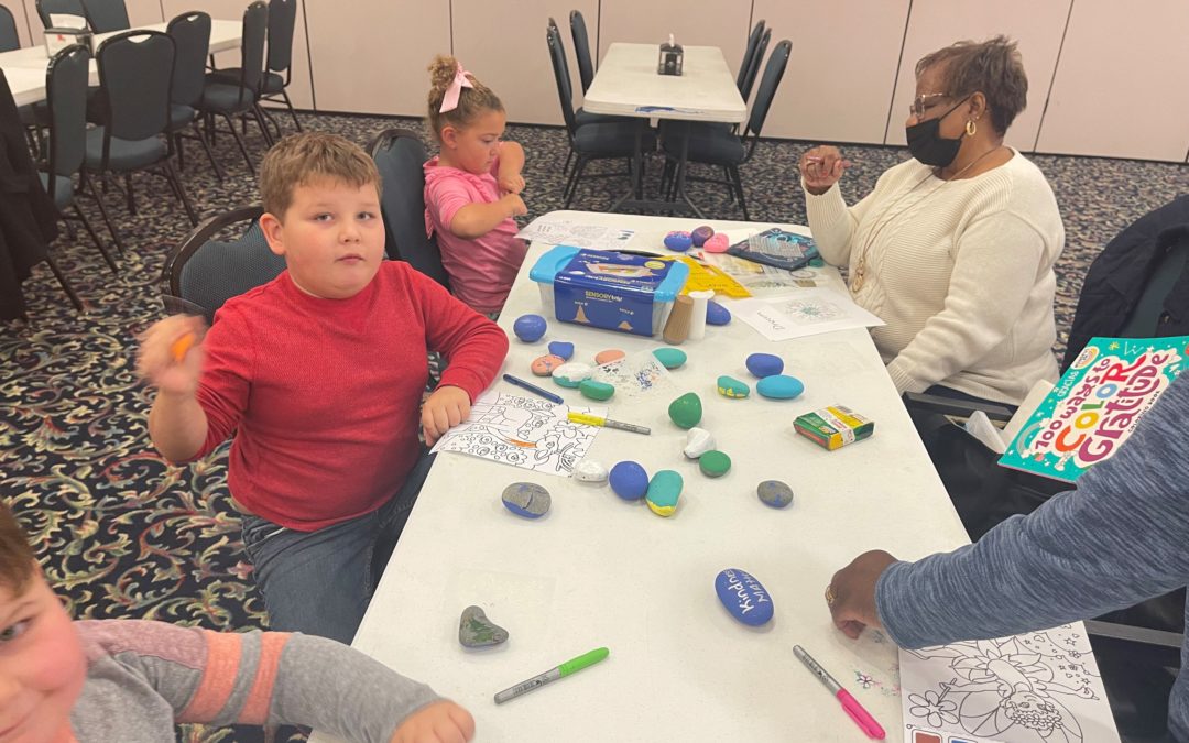 Parenting Education participants learn that Kindness Rocks!